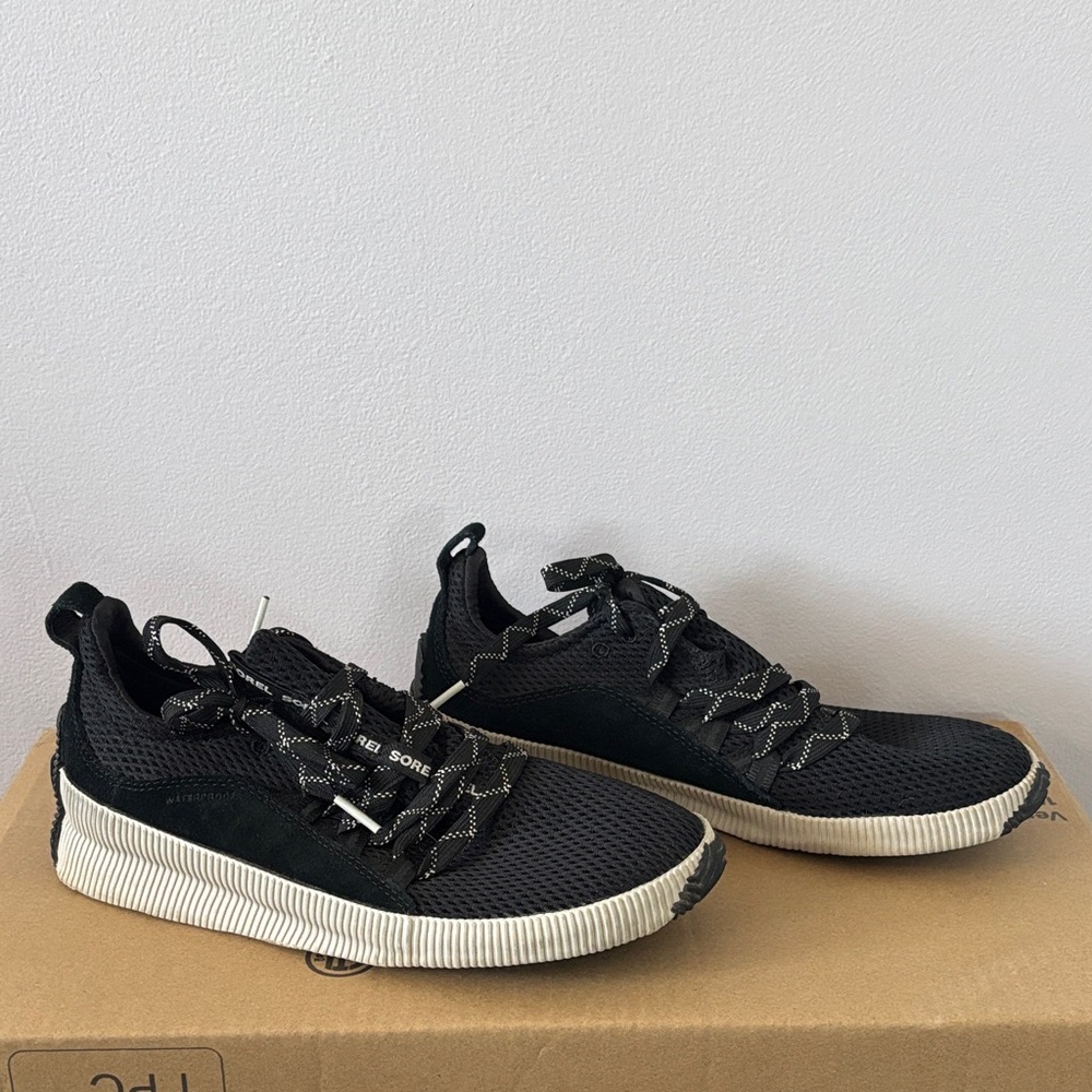 Sorel Black and White Athletic slip on Shoes